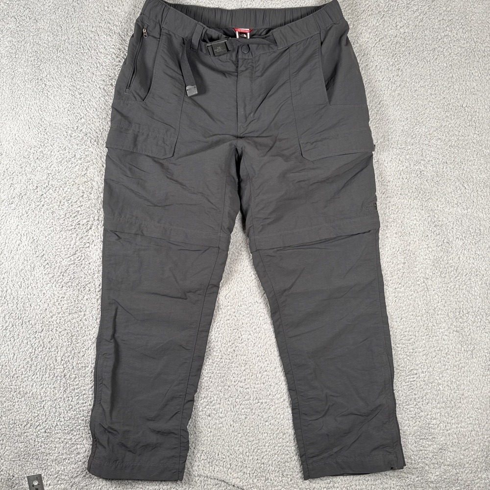 The North Face Pants Men's Large (38x30) Gray Convertible Hiking Zip Off Outdoor